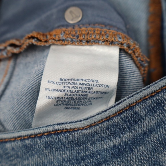 Lands' End Jeans Womens 16 blue denim Cotton Stretch Preppy 5-Pockets Skinny Leg - Picture 4 of 6